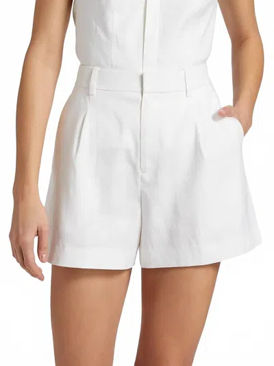 A.l.c Charles Linen Shorts In Ecru In White