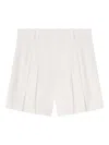 A.l.c . Charles Pleated High Waist Shorts In White