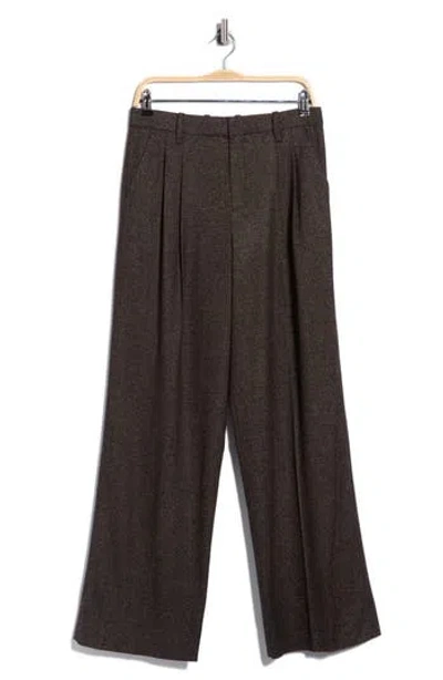 A.l.c . Charles Wide Leg Wool Blend Pants In Brown