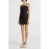 A.l.c Charlie Gathered Halter Mini Dress In Black