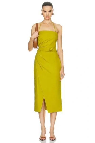 A.l.c Charlotte Gathered Halter Midi Dress In Cactus Bloom