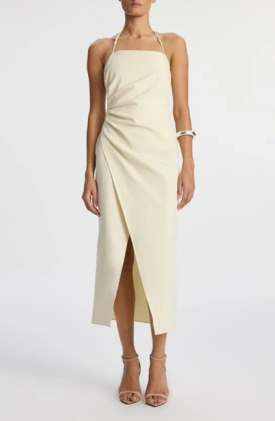 A.l.c Charlotte Halter Midi Dress In Vanilla