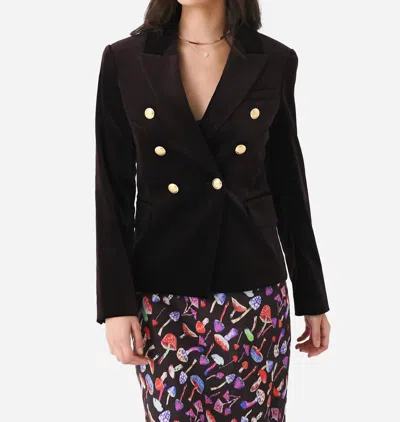 A.l.c Chelsea Velvet Tailored Jacket In Chocolate Plum In Brown