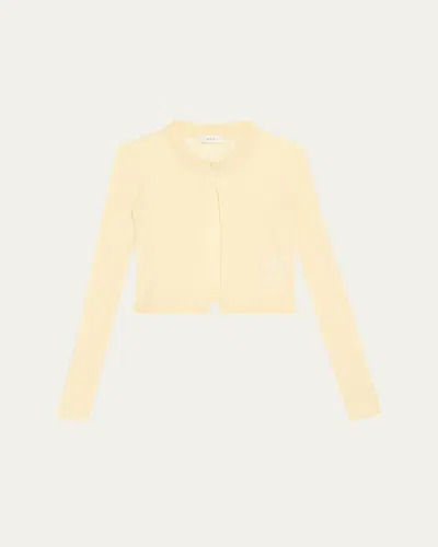 A.l.c Chloe Single-button Crop Cardgian In Powder Yellow