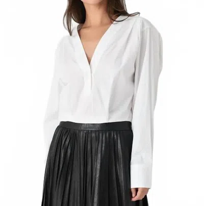 A.l.c Classic Jordan Top In White In Red