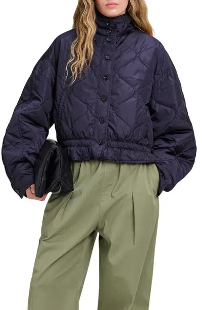 A.l.c . Claudia Quilted Bomber Jacket In Blue