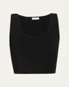 A.l.c Cleo Knit Crop Top In Black