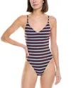 A.l.c A. L.c. Cleo Scoop Swimsuit Vista Blue Fudge