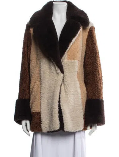 Pre-owned A.l.c Colorblock Pattern Coat In Neutrals