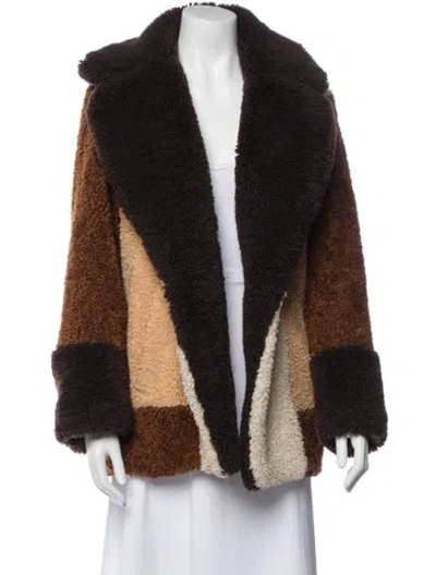 Pre-owned A.l.c Colorblock Pattern Jacket In Brown