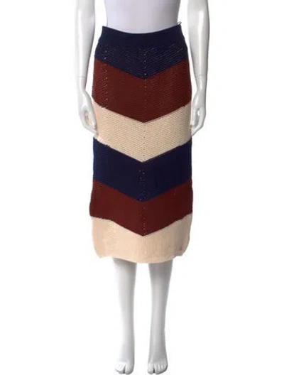 Pre-owned A.l.c Colorblock Pattern Knee-length Skirt W/ Tags In Multi
