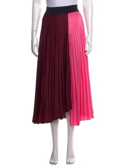 Pre-owned A.l.c Colorblock Pattern Midi Length Skirt In Pink