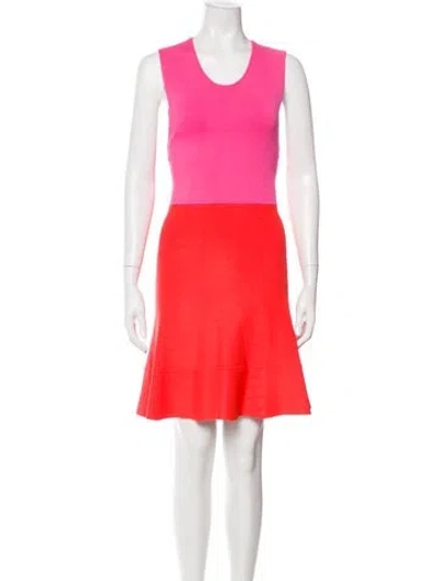 Pre-owned A.l.c Colorblock Pattern Mini Dress In Pink