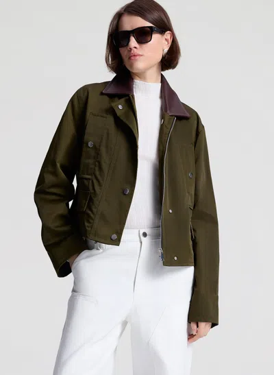 A.l.c Colton Oil Cloth Jacket In Green