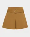 A.l.c Como Belted Shorts In Brown