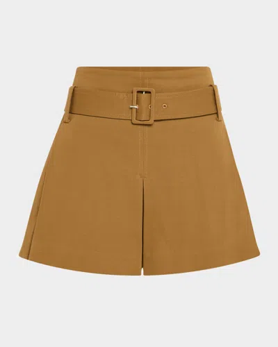 A.l.c Como Belted Shorts In Brown