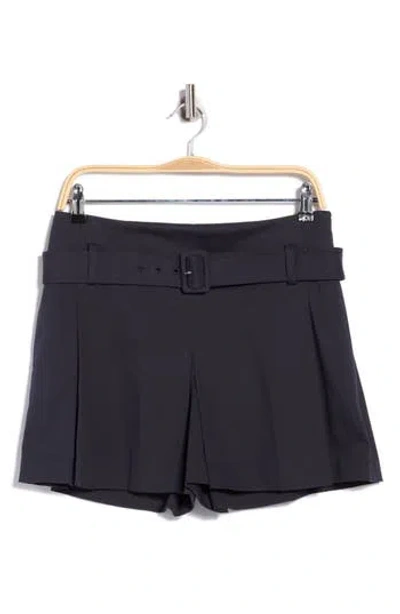 A.l.c . Como Pleated Cotton Blend Shorts In Evening Blue