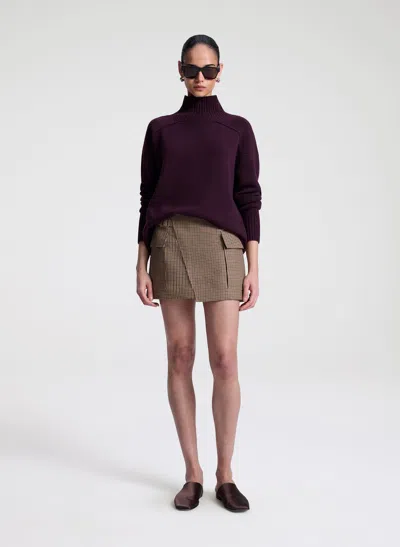 A.l.c Conan Wool Tailored Mini Skirt In Brown
