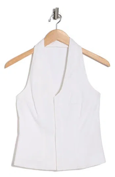 A.l.c . Cora Linen Blend Halter Top In White