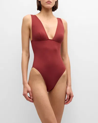 A.l.c Cora One-piece Swimsuit In Syrah