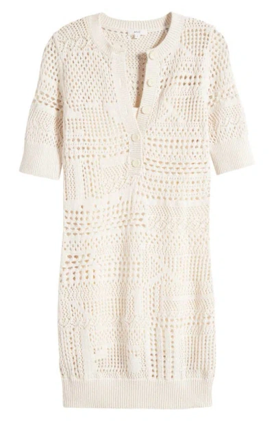 A.l.c Corinne Open Stitch Sweater Dress In Bone Cream