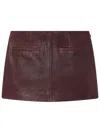 A.l.c Cowan Leather Mini Skirt In Red
