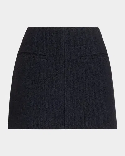 A.l.c Cowan Tweed Mini Skirt In Deep Navy
