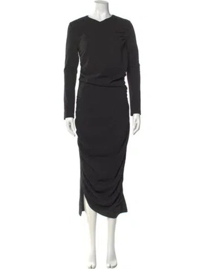 Pre-owned A.l.c Cowl Neck Long Dress In Black