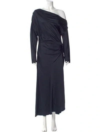 Pre-owned A.l.c Cowl Neck Long Dress In Blue