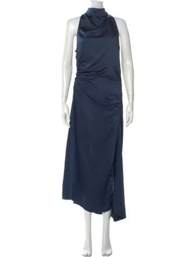Pre-owned A.l.c Cowl Neck Long Dress In Blue