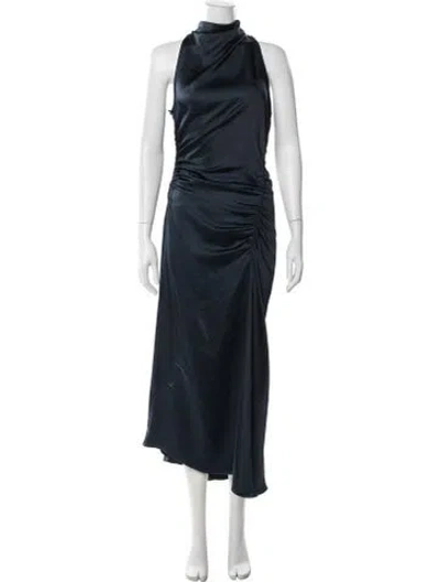 Pre-owned A.l.c Cowl Neck Long Dress In Blue