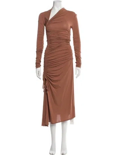 Pre-owned A.l.c Cowl Neck Long Dress In Neutral