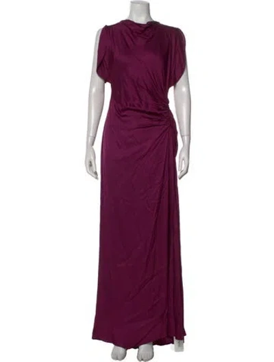 Pre-owned A.l.c Cowl Neck Long Dress In Purple