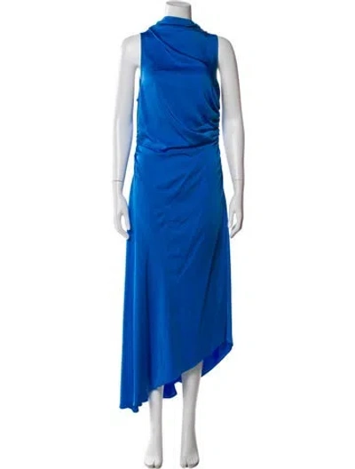 Pre-owned A.l.c Cowl Neck Long Dress W/ Tags In Blue