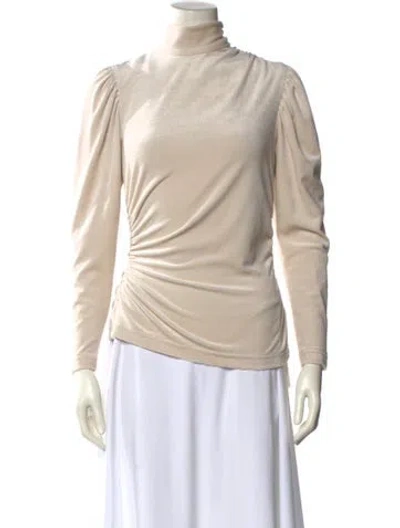 Pre-owned A.l.c Cowl Neck Long Sleeve Blouse In Neutral