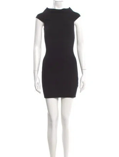 Pre-owned A.l.c Cowl Neck Mini Dress In Black