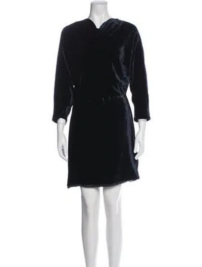 Pre-owned A.l.c Cowl Neck Mini Dress In Black