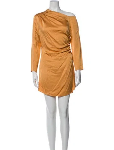 Pre-owned A.l.c Cowl Neck Mini Dress In Yellow