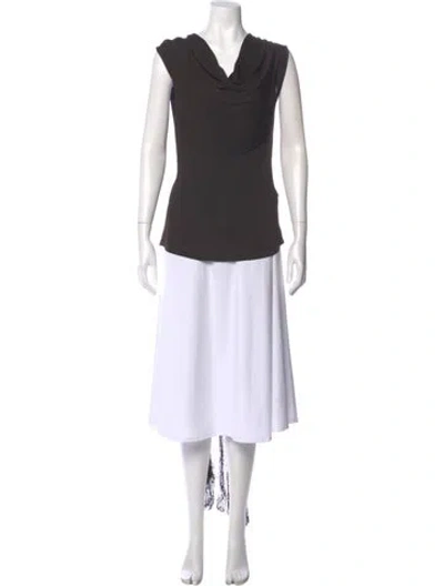 Pre-owned A.l.c Cowl Neck Sleeveless Top W/ Tags In Gray