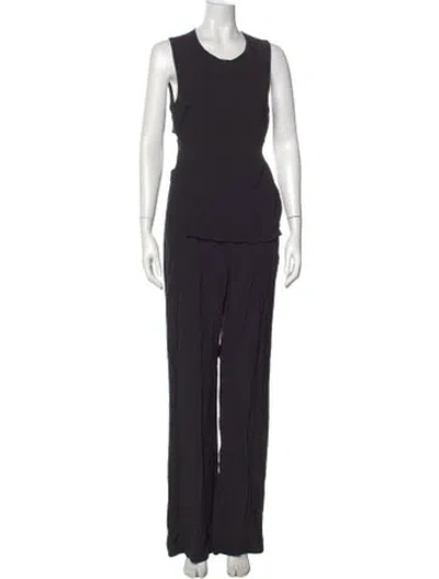 Pre-owned A.l.c Crew Neck Jumpsuit In Black
