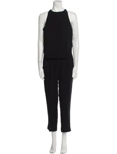 Pre-owned A.l.c Crew Neck Jumpsuit In Black