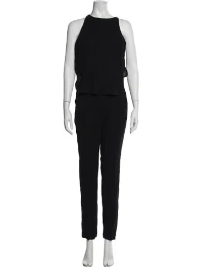 Pre-owned A.l.c Crew Neck Jumpsuit In Black