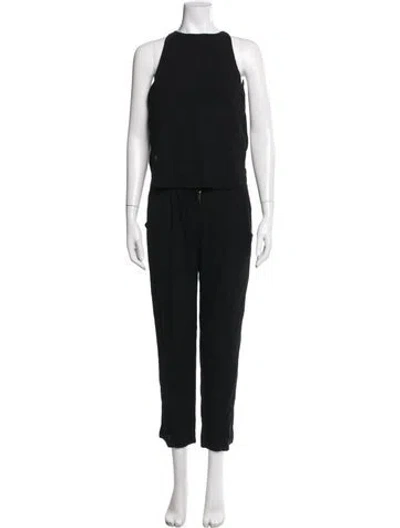 Pre-owned A.l.c Crew Neck Jumpsuit In Black