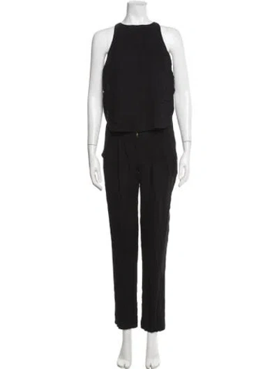 Pre-owned A.l.c Crew Neck Jumpsuit In Black