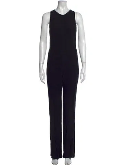 Pre-owned A.l.c Crew Neck Jumpsuit In Black
