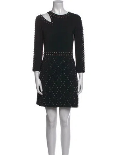 Pre-owned A.l.c Crew Neck Knee-length Dress In Black