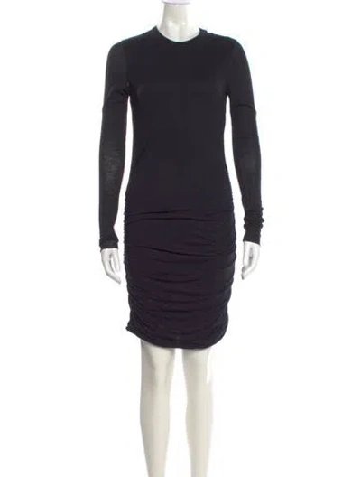 Pre-owned A.l.c Crew Neck Knee-length Dress In Black