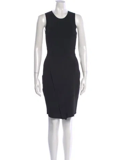 Pre-owned A.l.c Crew Neck Knee-length Dress In Black