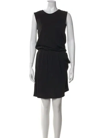Pre-owned A.l.c Crew Neck Knee-length Dress In Black