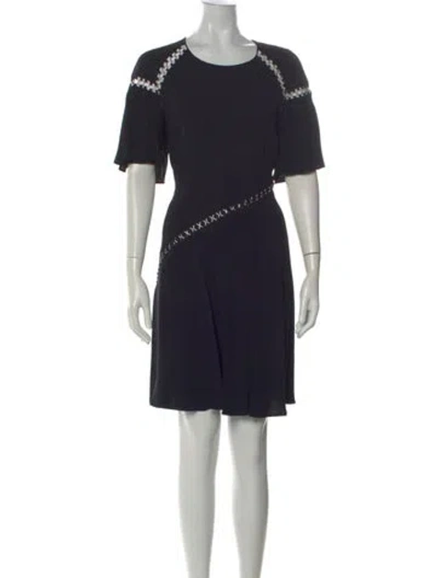 Pre-owned A.l.c Crew Neck Knee-length Dress In Black